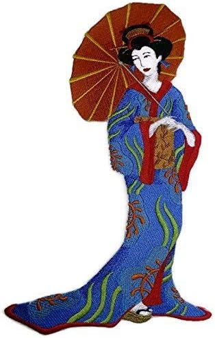 דיוקנאות גיישה בהתאמה אישית מדהימה [גיישה] [תרבות ומסורת יפנית עשירה] ברזל רקום על תיקון/תפירה [11.5